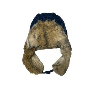 Unisex Mossimo Supply Co. Navy Blue Faux Fur Winter Hat Accessories